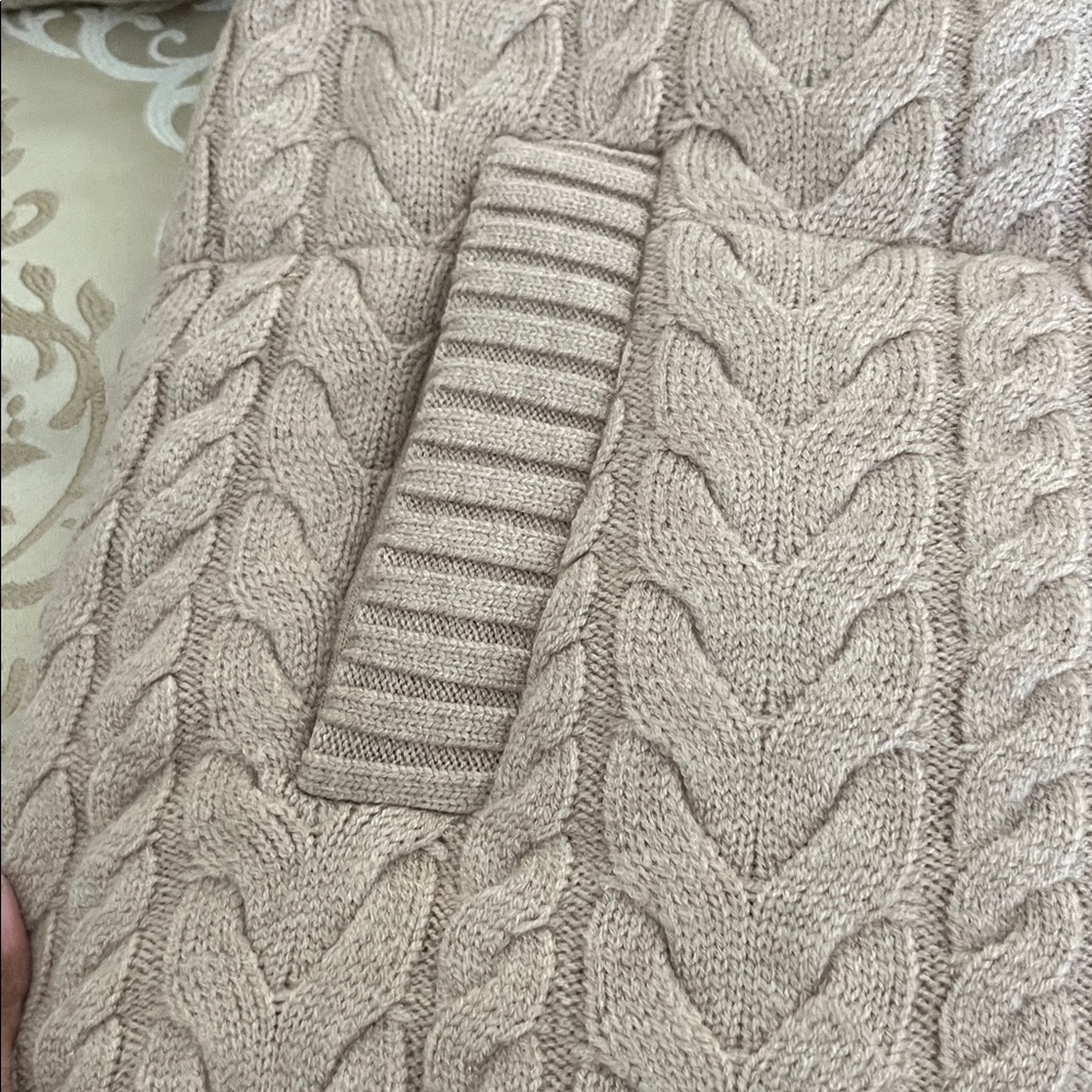 Boston Proper Neutral Ribbed Knit PufferJacket - Picture 3 of 6